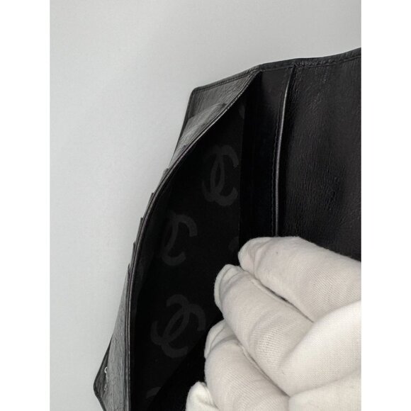 Chanel Black Quilted Leather CC Logo Wallet With Card Slots COA‎ - Picture 9 of 16